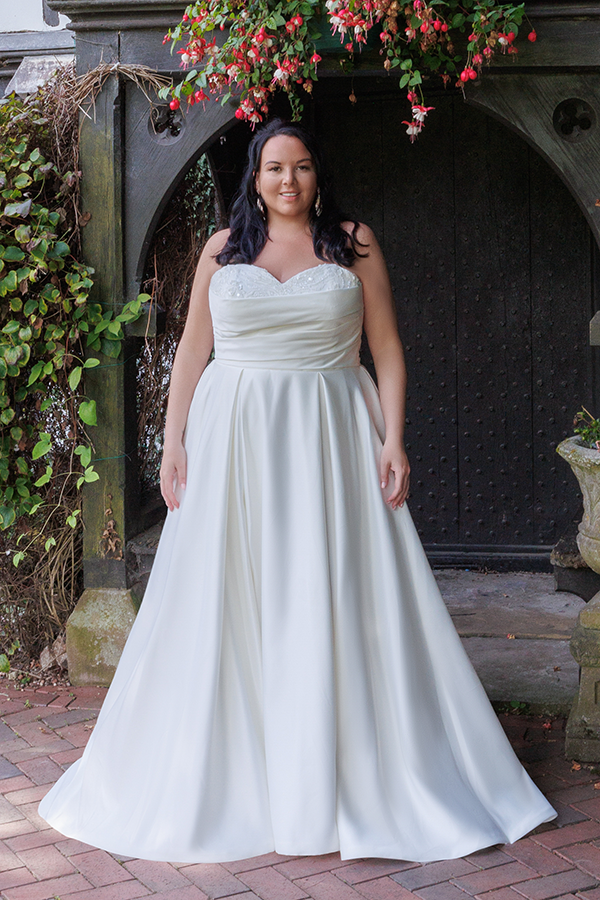 island bridal curve dress